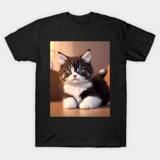 Adorable Kitten - Modern digital art T-Shirt